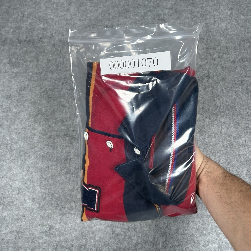 Superdry Rugby Shirt Men's Size Large Multicolour Striped Heavyweight Patch - Picture 15 of 15